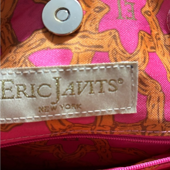 Eric Javits Vibrant Pink and Orange Tote